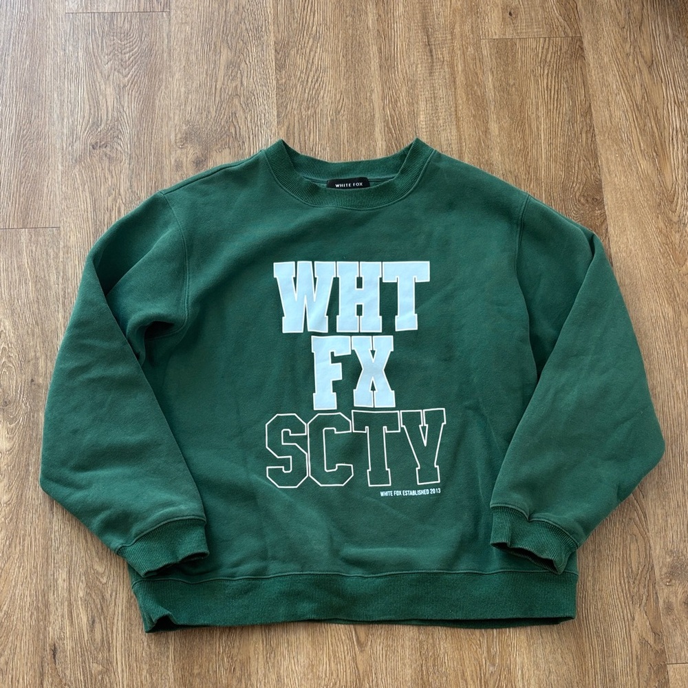 White Fox Crewneck Sweater